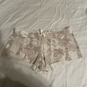 Hollister Off-White Fleece Shorts